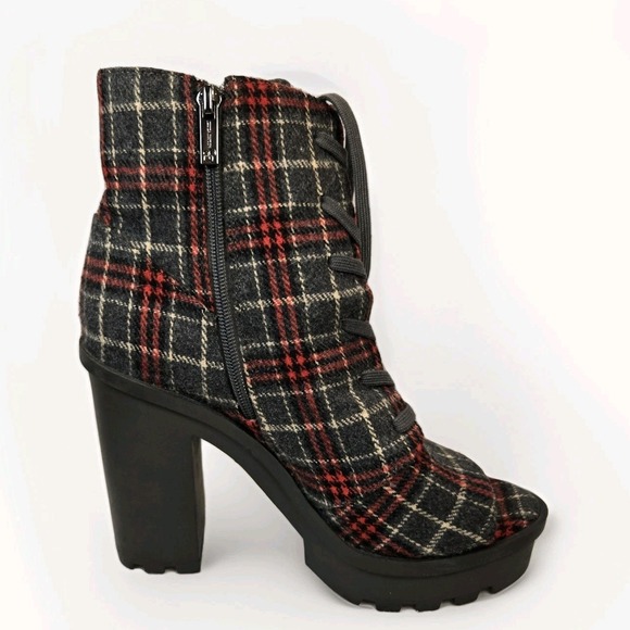 New Jessica Simpson Lizzah Peep Toe Platform Booties Chunky Heel ~ Size 9.5 - Picture 6 of 9